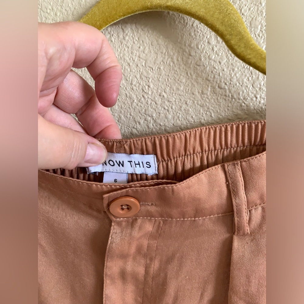Satin Sheen Cargo Pants With Elastic/Tie Cuffs 🌴 - Picture 9 of 13